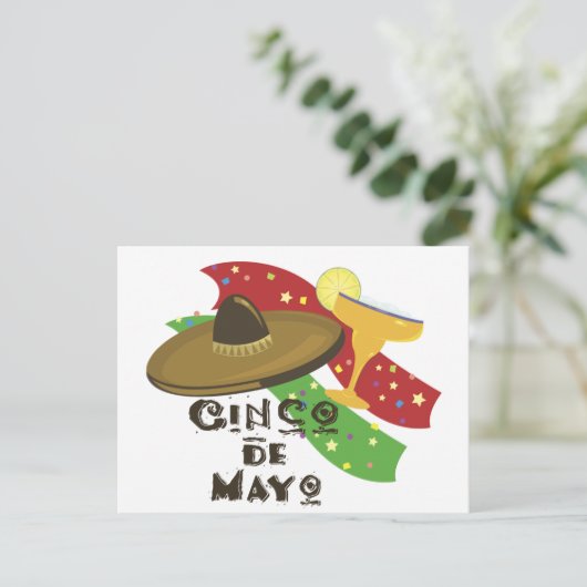 Cinco de Mayo Postkarte (Stehend Vorderseite)