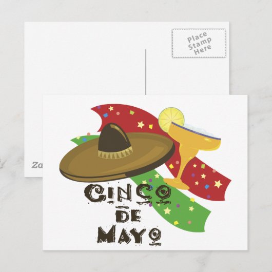 Cinco de Mayo Postkarte (Vorne/Hinten)