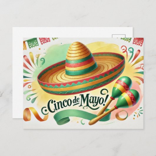 Cinco de Mayo Postkarte (Vorne/Hinten)