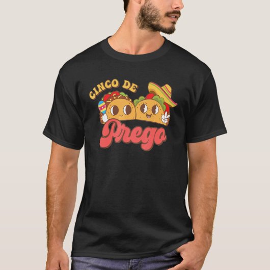 Cinco De Mayo Pregnancy Ankündigung Prego 2023 Ba T-Shirt (Vorderseite)