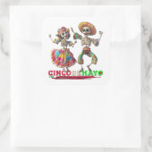 CINCO DE MAYO QUADRATISCHER AUFKLEBER (Tasche)