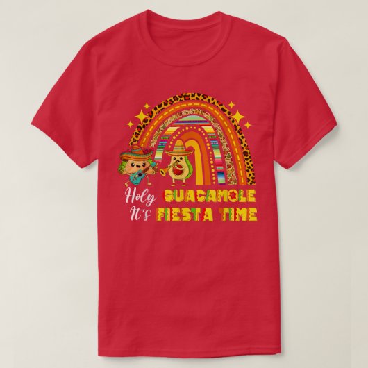 Cinco De Mayo Rainbow Holy Guacamole T-Shirt (Design vorne)
