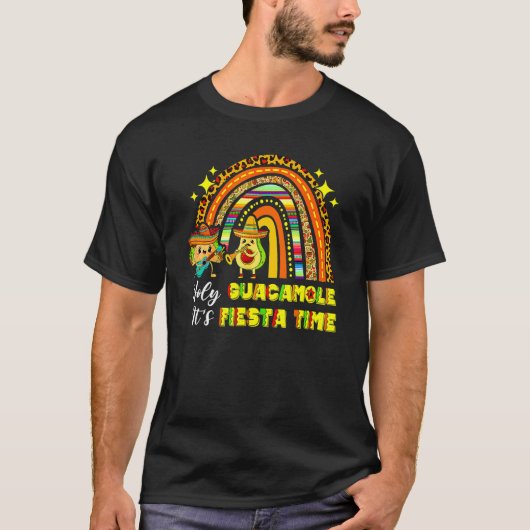 Cinco De Mayo Rainbow Holy Guacamole T-Shirt (Vorderseite)
