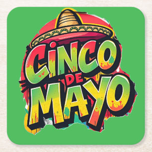 Cinco De Mayo Rechteckiger Pappuntersetzer