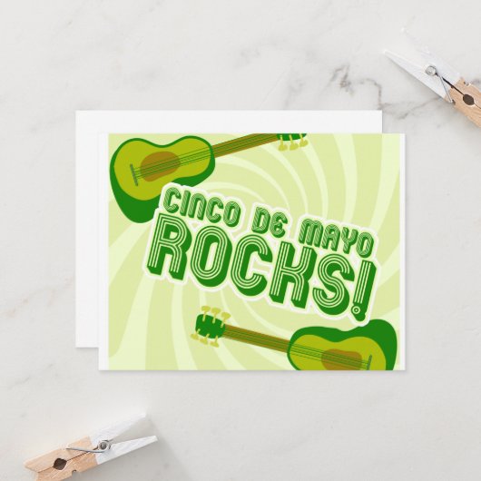 Cinco de Mayo Rocks! Karte (Vorderseite/Rückseite Beispiel)
