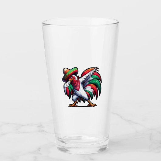 Cinco de Mayo Rooster Glas (Vorderseite)