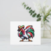 Cinco de Mayo Rooster Postkarte (Stehend Vorderseite)