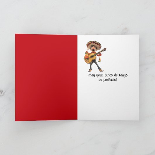 Cinco de Mayo Roter Chili Pfeffer Musiker Karte (Innenseite)