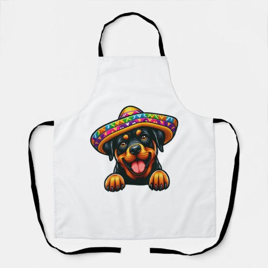 Cinco de Mayo Rottweiler Mexiko Feier Schürze (Vorderseite)