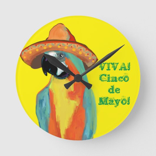 CINCO DE MAYO RUNDE WANDUHR (Vorderseite)