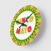 Cinco de Mayo Runde Wanduhr (Winkel)
