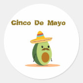 Cinco De Mayo Runder Aufkleber (Vorderseite)