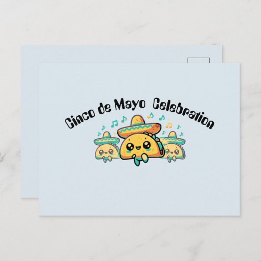 Cinco de Mayo Salsa Tacos Postkarte (Vorne/Hinten)