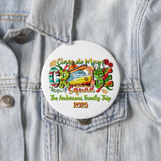 Cinco De Mayo Schifffahrt Shirt Individuelle Name  Button (Beispiel)