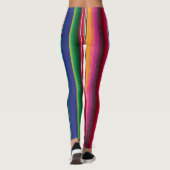 Cinco de Mayo Serape Blanket Muster NAME Leggings (Rückseite)