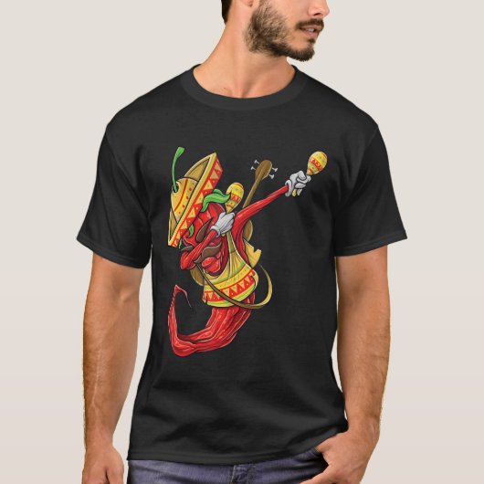 Cinco De Mayo Shirt Dabbing Chili Pepper Dab Shirt (Vorderseite)