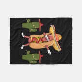 Cinco De Mayo Shirt Hot Dog Cactus Dancing Fleecedecke (Vorderseite (Horizontal))
