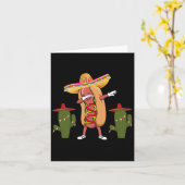 Cinco De Mayo Shirt Hot Dog Cactus Dancing Karte (Gelbe Blume)