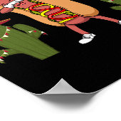 Cinco De Mayo Shirt Hot Dog Cactus Dancing Poster (Ecke)