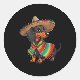 Cinco De Mayo Shirts für Hund Lover Funny Mexican Runder Aufkleber