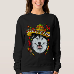 Cinco De Mayo Siberian Husky Men Women Kids Somber Sweatshirt