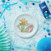 Cinco de Mayo Singing Cactus und Pepper Mariachis Pappteller (Party)