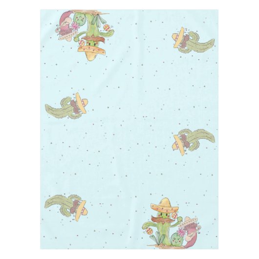 Cinco de Mayo Singing Cactus und Pepper Mariachis Tischdecke (Vorderseite)