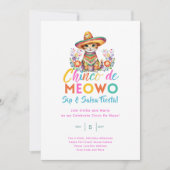 Cinco De Mayo Sip und Salsa Funny Cat FIESTA Einladung (Vorderseite)