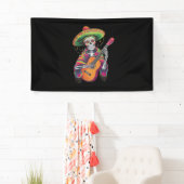 Cinco De Mayo Skeleton Skull Fiesta Guitar Banner (Insitu)