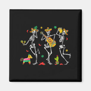 Cinco De Mayo Skelett tanzt mexikanischer Sombrero Magnet