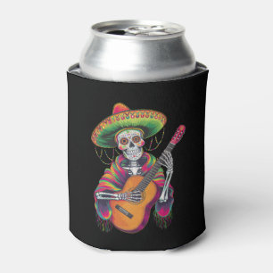 Cinco De Mayo Skelett-Totenkopf-Fest-Gitarre Dosenkühler