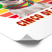 Cinco de Mayo Sombrero Chihuahua mit Sonnenbrille Poster (Ecke)