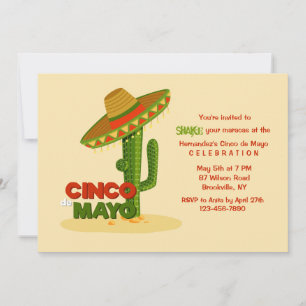 Cinco De Mayo Sombrero-Einladung Einladung