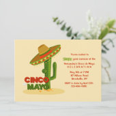 Cinco De Mayo Sombrero-Einladung Einladung (Stehend Vorderseite)