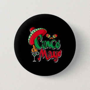 Cinco De Mayo Sombrero Men Women Mexikanischer Tac Button