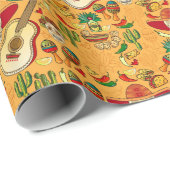 Cinco de Mayo Sombrero Mexikanisches Thema Geschenkpapier (Rolleneckpunkt)