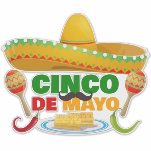 Cinco De Mayo Sticker (Vorderseite)