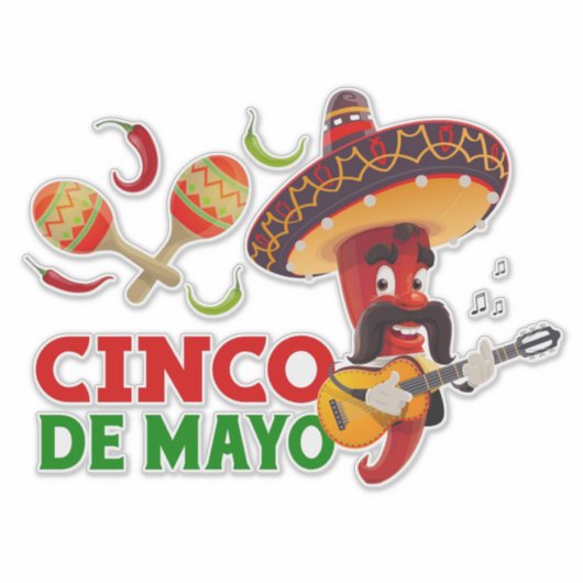 Cinco De Mayo Sticker (Vorderseite)