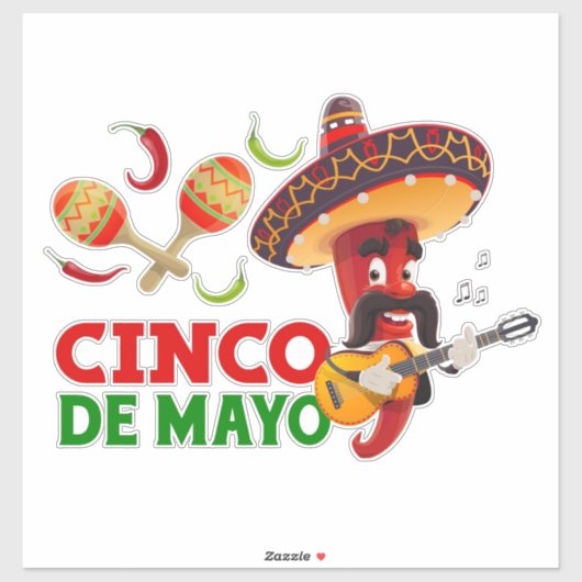 Cinco De Mayo Sticker (Blatt)