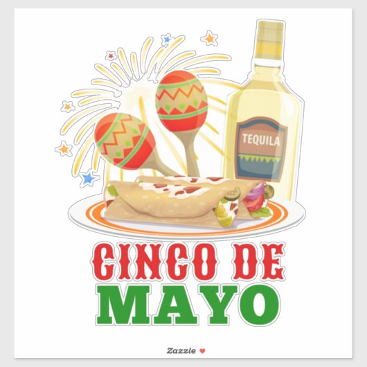 Cinco De Mayo Sticker (Blatt)