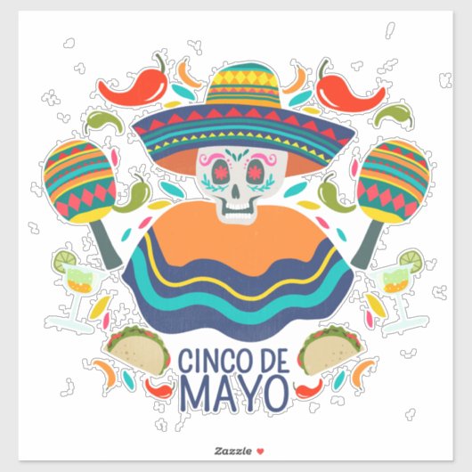 Cinco De Mayo Sticker (Blatt)