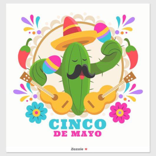 Cinco De Mayo Sticker (Blatt)