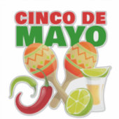 Cinco De Mayo Sticker (Vorderseite)