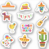 Cinco de Mayo Stickers Aufkleber (Vorderseite)