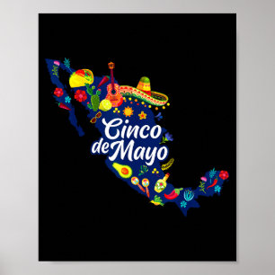 Cinco De Mayo Stimmung - Mexikanischer Sombrero Vi Poster