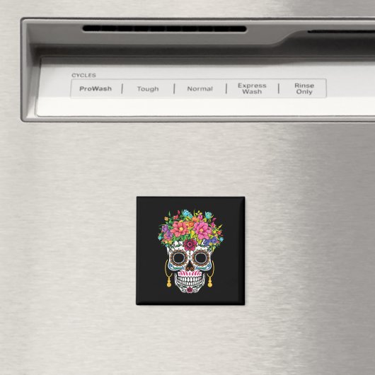 Cinco De Mayo Sugar Skull Dia De Los Muertos Day O Magnet (In Situ (Geschirrspüler))