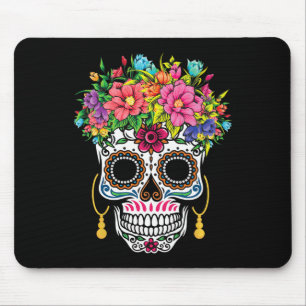 Cinco De Mayo Sugar Skull Dia De Los Muertos Day O Mousepad