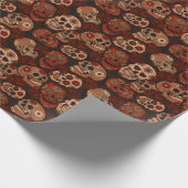 Cinco de Mayo Sugar Skulls Rose Geschenkpapier (Ecke)