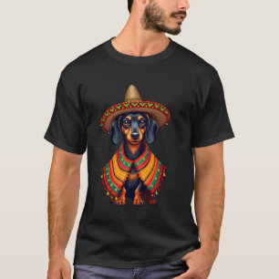 Cinco De Mayo Süßer Mexikanischer Hut Hund Sombrer T-Shirt
