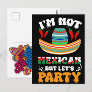 cinco-de-mayo-t-shirt-design-im-mexican-lasst-uns- postkarte